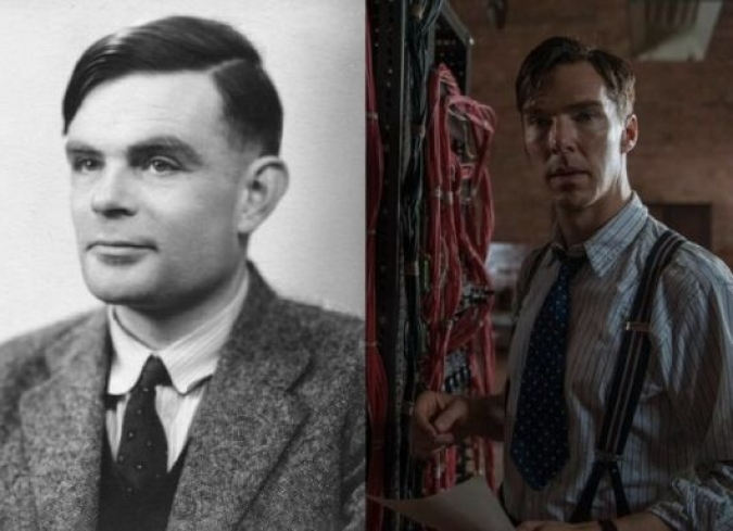 Alan Turing, siendo representado por el actor Benedict Cumberbatch en la película "El código enigma"