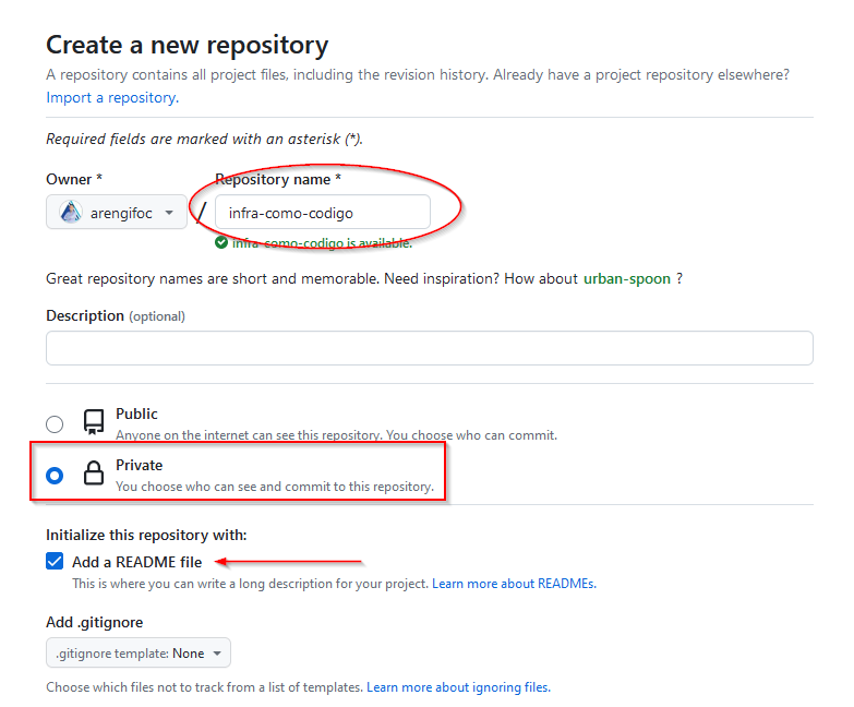 creacion de nuevo repositorio