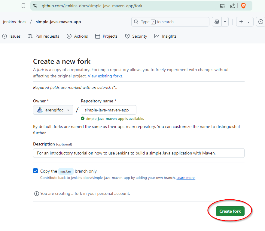 Confirmar fork de repositorio GitHub